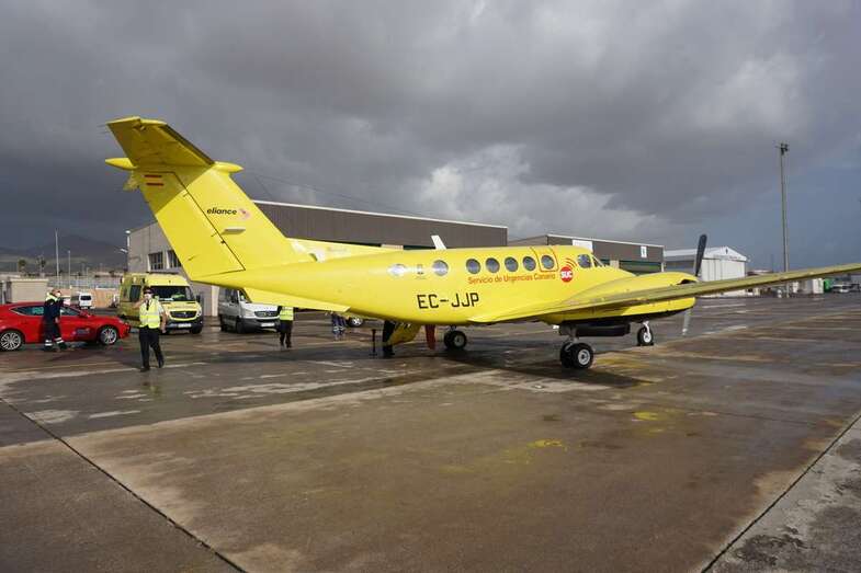AvioÌn medicalizado del SUC con base en Gando / TA